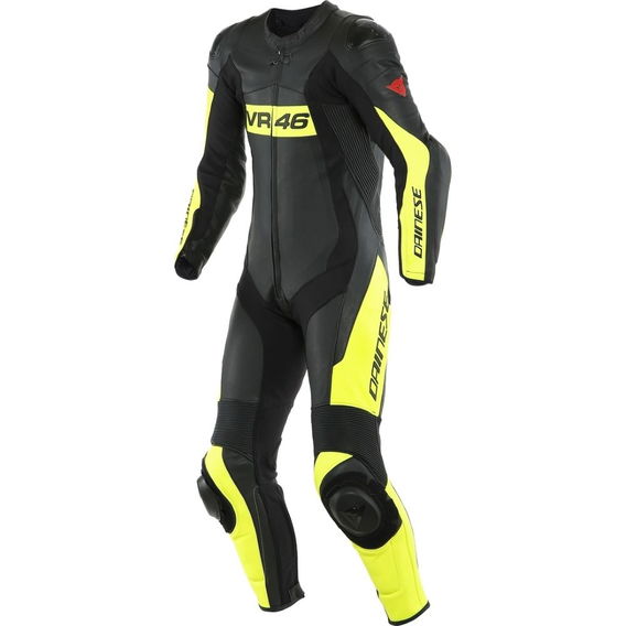 Dainese VR46 Tavullia 1pc Suit Black Fluo Yellow Black Fluo Yellow
