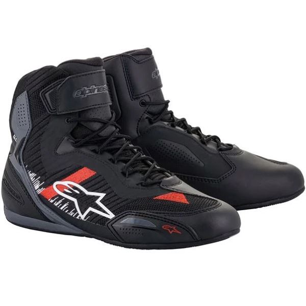 Alpinestars Faster-3 Rideknit Shoe Black Grey Bright Red Black Grey Bright Red