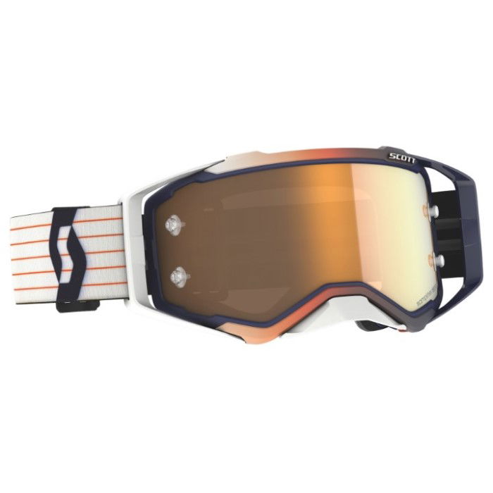 Scott Prospect Amplifier Goggles Blue White Gold Chrome Works No Size