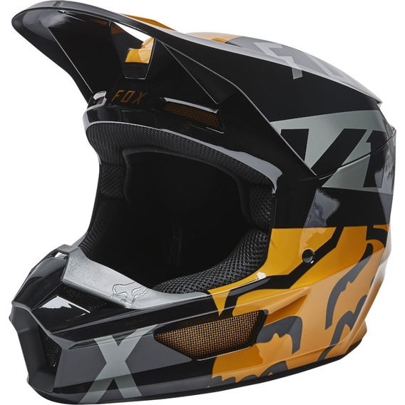 Fox V1 Skew Helmet Black Gold S (55-56 cm)
