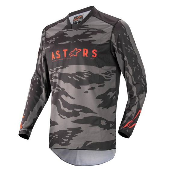 Alpinestars Racer Tactical Jersey Black Grey Camo Red Fluo Mens - M