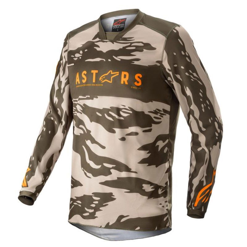 Alpinestars Racer Tactical Jersey Military Sand Camo Tangerine Mens - M