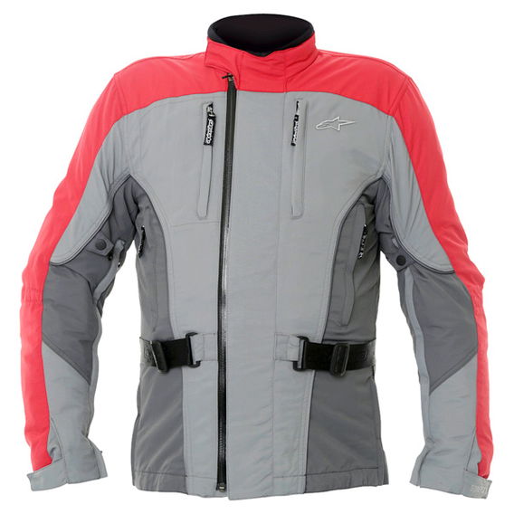 Alpinestars Rk-5 Mens Grey Red Goretex Waterproof Textile Motorcycle Jacket Front